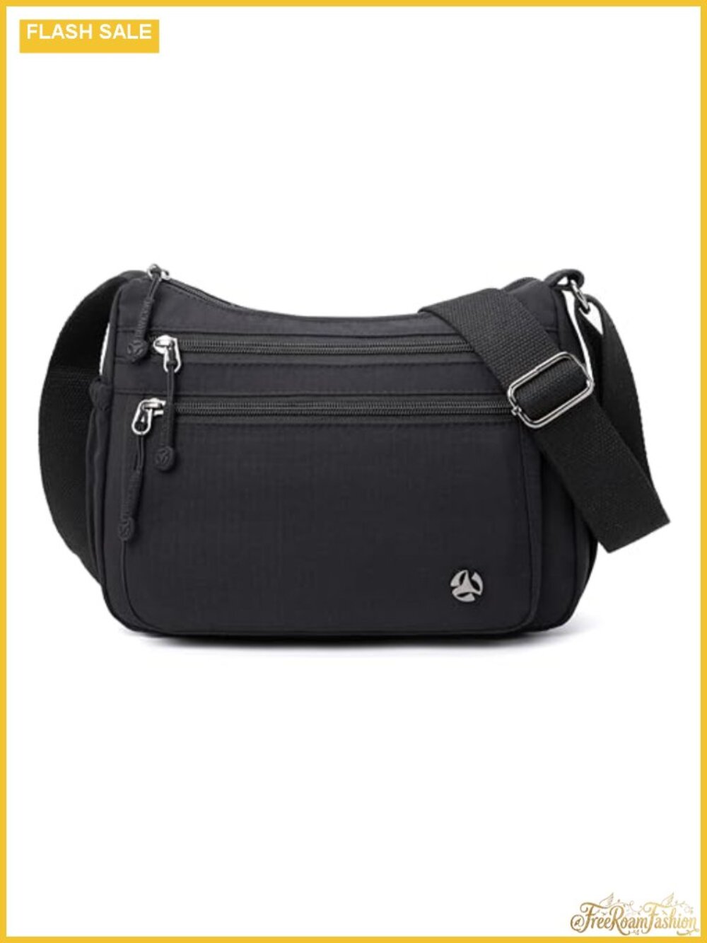 Water-Resistant Nylon Crossbody Bag Anti-Theft Pocket Lightweight Purse